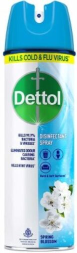 DETTOL Disinfectant Spray Sanitizer for Germ Protection on Hard & Soft Surfaces Spring Blossom (225ML) Sanitizer Spray Bottle Sanitizer Spray Bottle(225 ml)