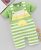 Little Folks Striped Dungaree Romper with Tee – Green