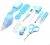 SYGA Premium Quality 10 Pcs Health Care Kit for Newborn Baby Kids Nail Hair Thermometer Grooming Brush(Blue)