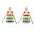 woodykraft wooden hand crafted rattle set for kids, babies, infants, non toxic finished instrument – pack of 2- Multi color
