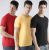 Solid Men Round Neck Red, Black, Yellow T-Shirt